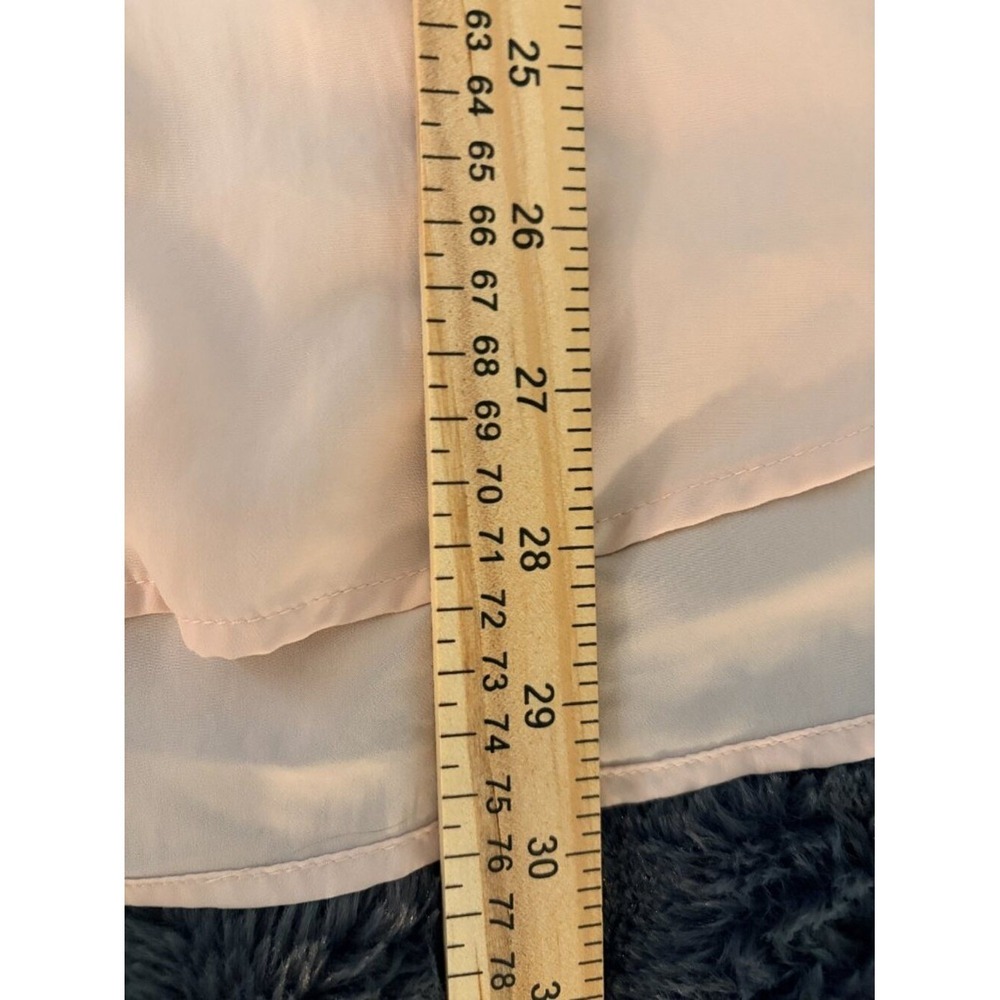 Nine West Blush Pink Button Up Blouse Womens L Long Sleeve Career Shirt Pocket - Picture 7 of 10